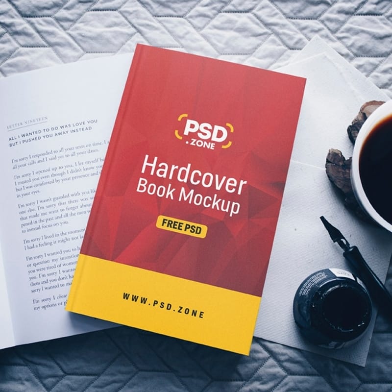 Hardcover Book Mockup PSD