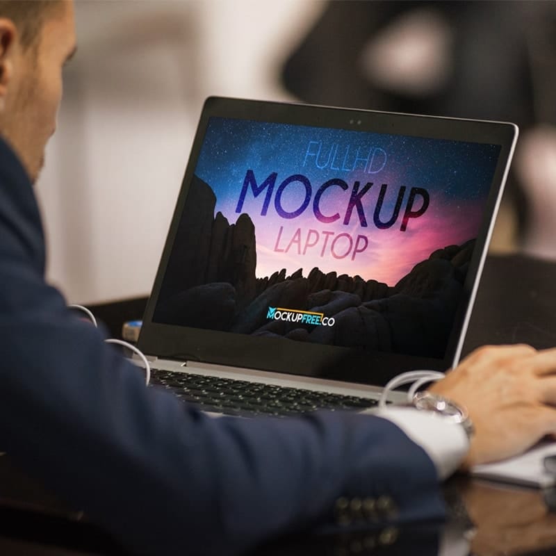 Laptop Free PSD Mockup