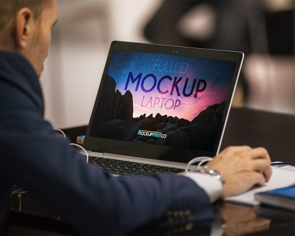 Laptop Free PSD Mockup