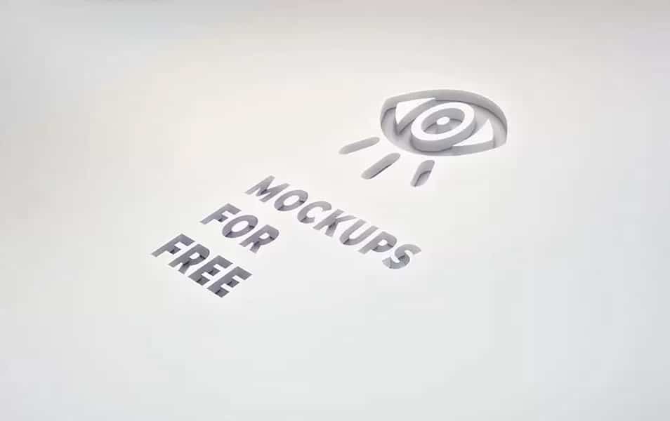 Light Cutout Logo Mockup