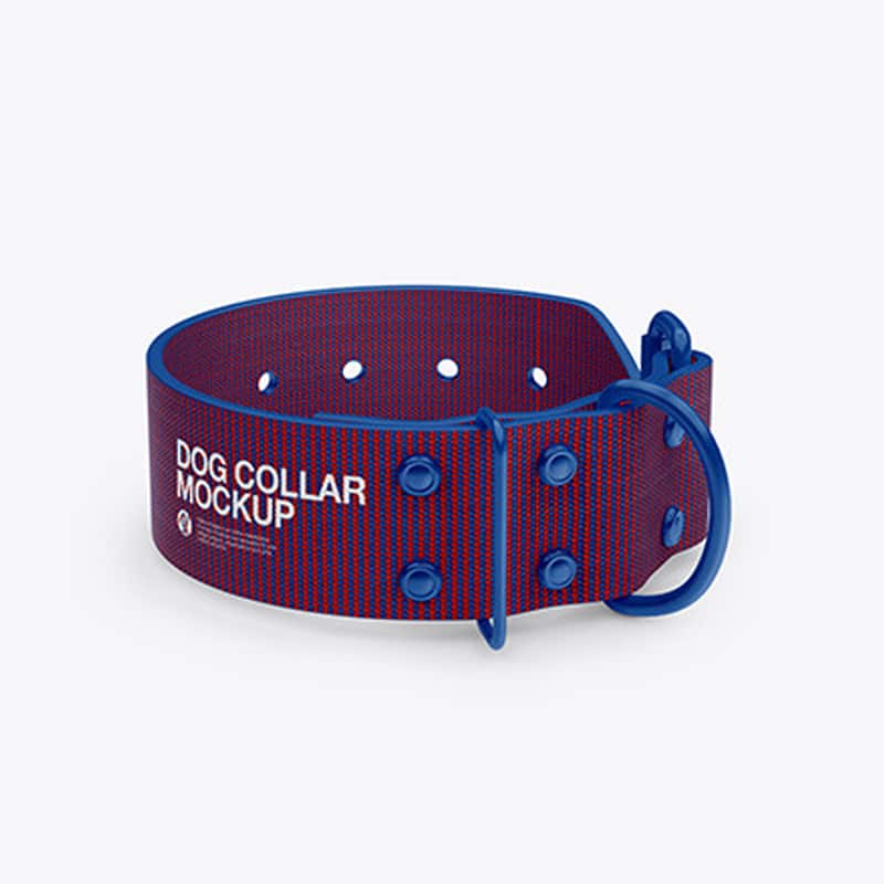 Linen Dog Collar Mockup
