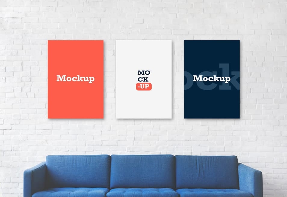 Living Room Poster Print Mock-Up