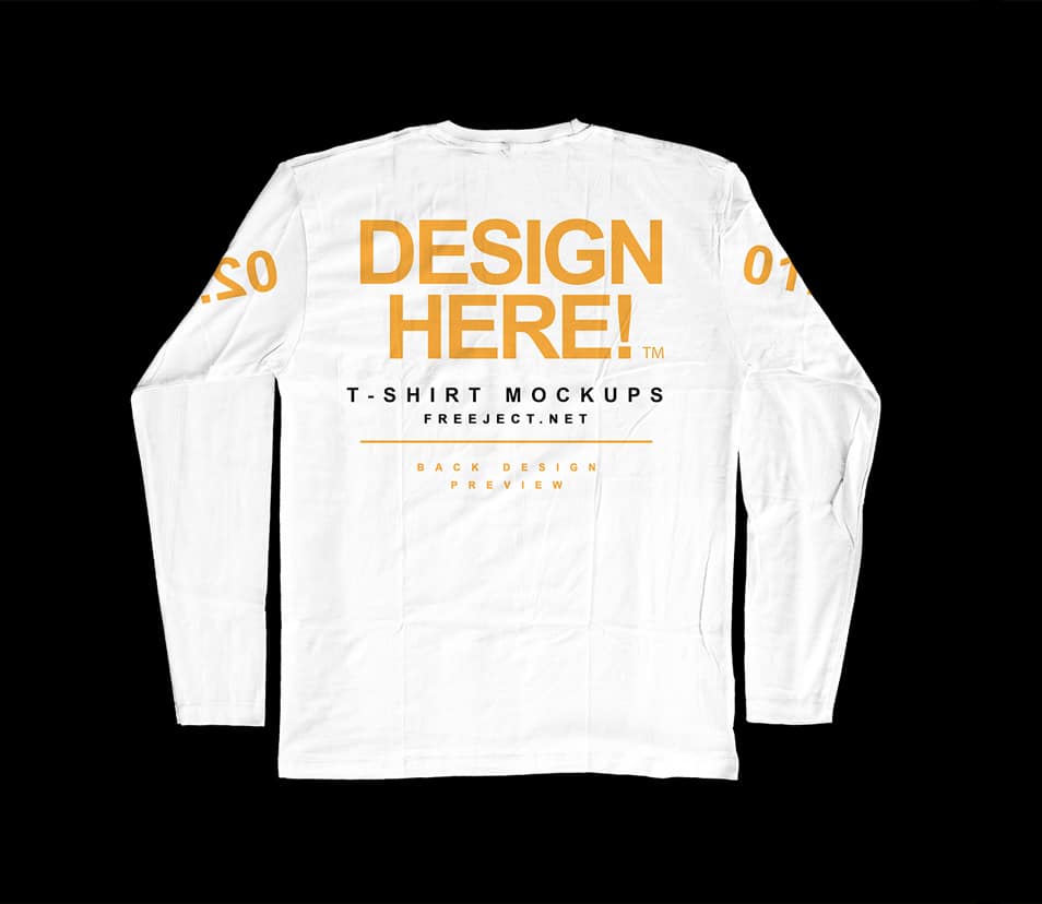 Long Sleeves T-Shirt Mockups Design PSD
