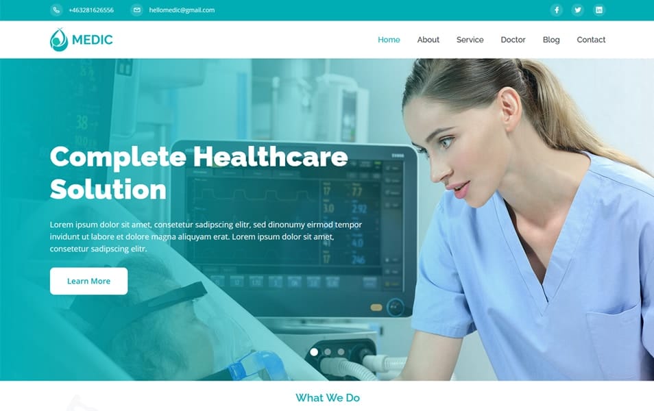 Medic Health Medical Hospital Website Template