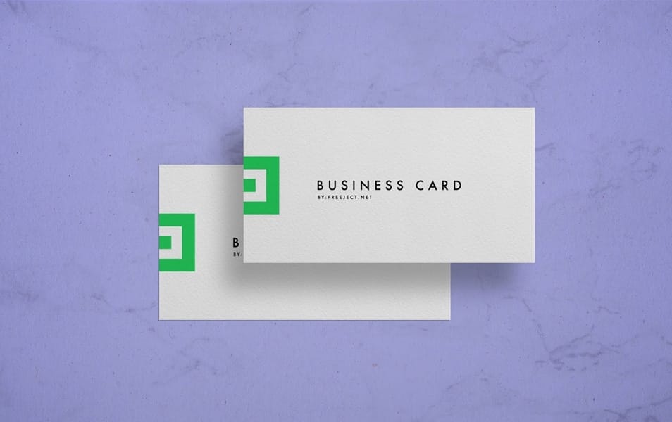 Natural Paper Texture Business Card Mock-Up