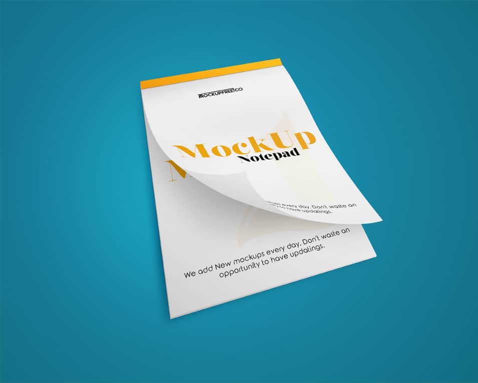 Notepad Free PSD Mockup