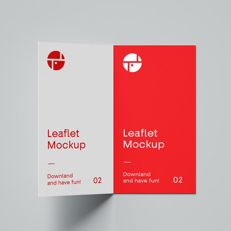 Open 2-Fold Brochure Mockup