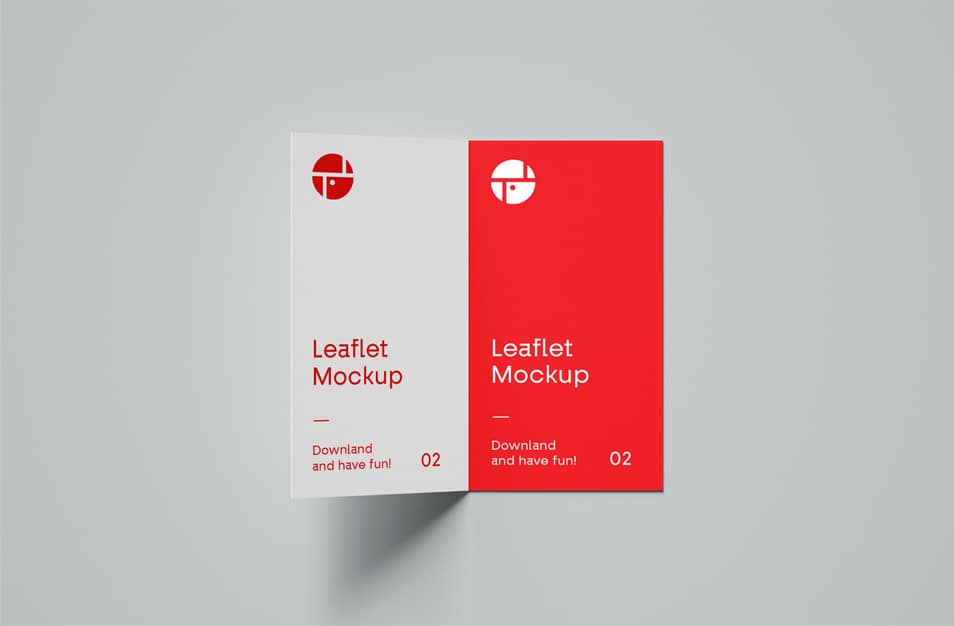 Open 2-Fold Brochure Mockup