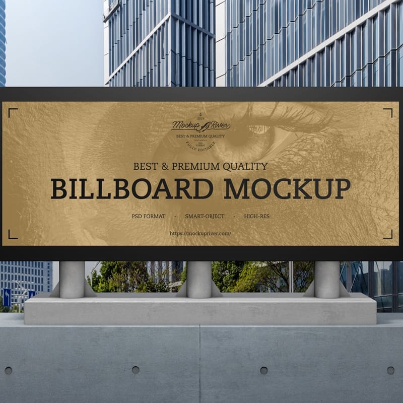 Outdoor Advertisement Billboard Mockup