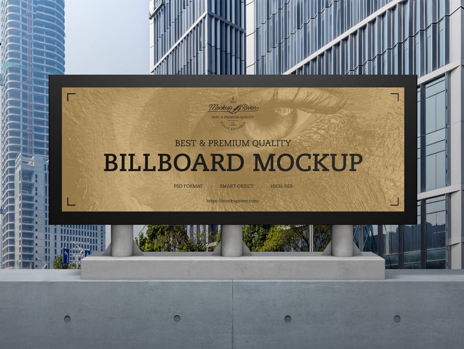 Outdoor Advertisement Billboard Mockup