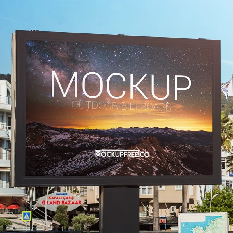 Outdoor Billboard Free PSD Mockup