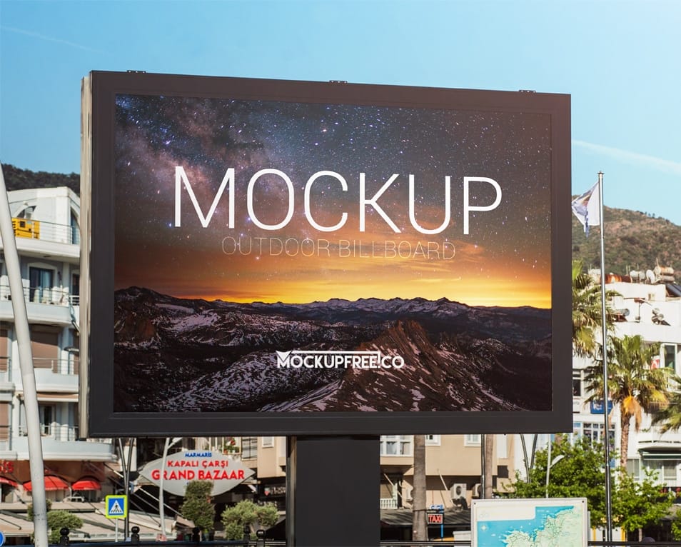Outdoor Billboard Free PSD Mockup