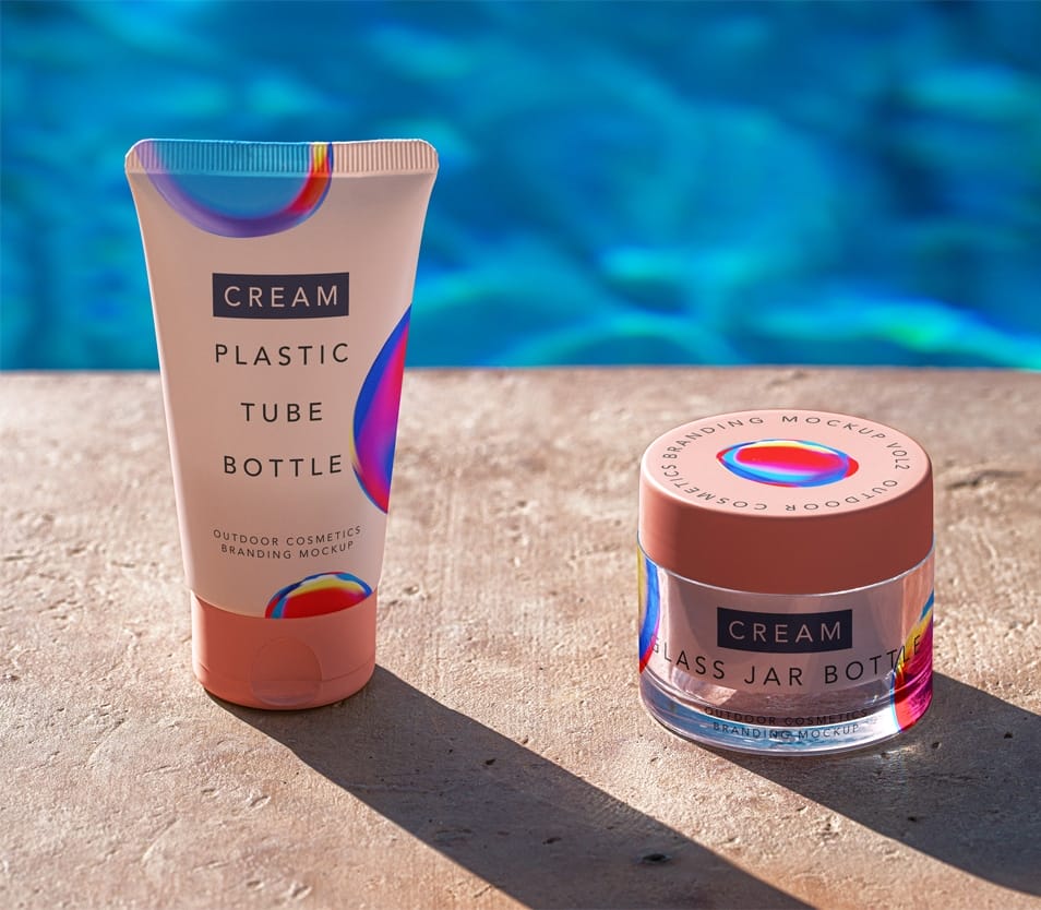 Outdoor PSD Cosmetic Mockup Set