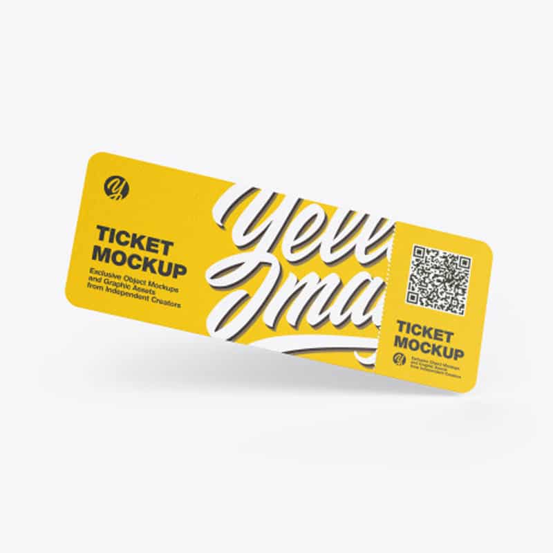 Paper Ticket Mockup