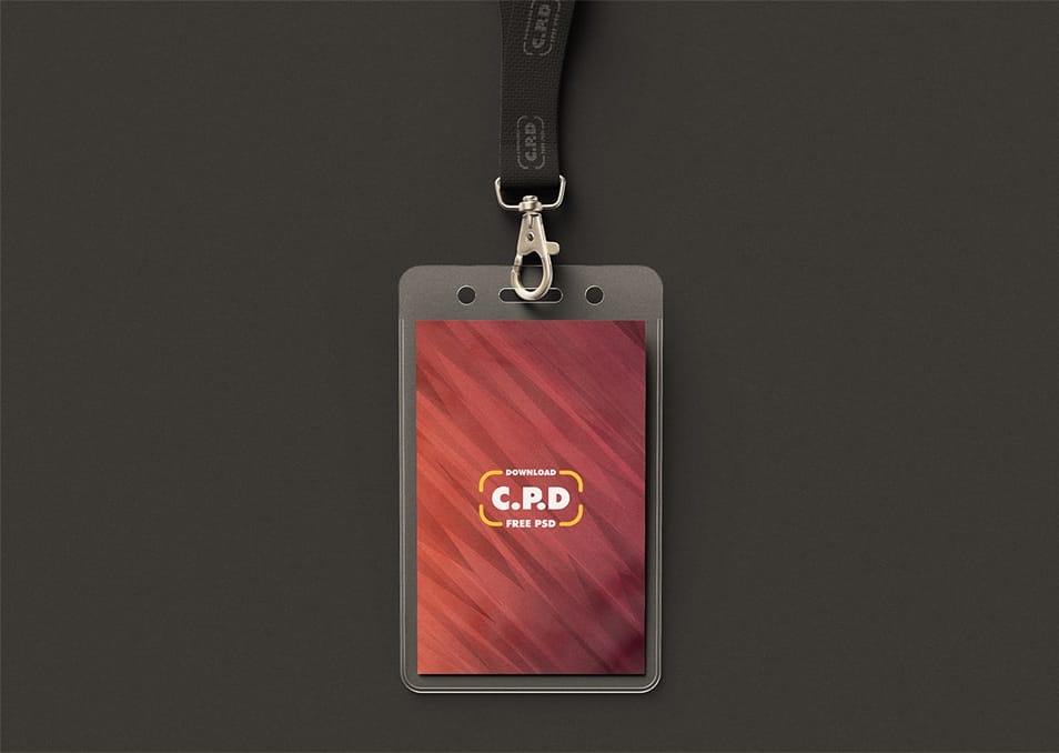 Realistic Employee ID Mockup Free PSD