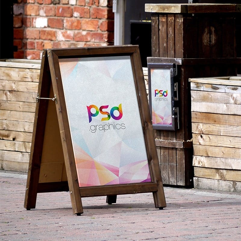 Roadside Sandwich Display Board Mockup