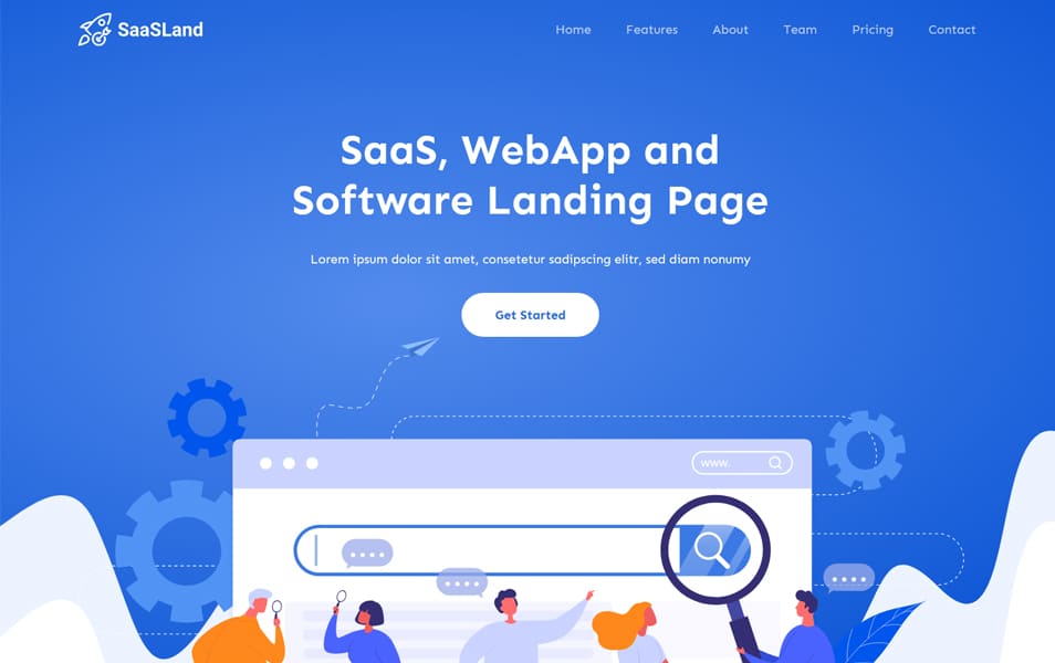 SaaSLand Free SaaS Landing Page Template