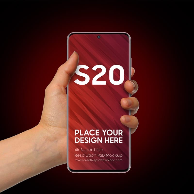 Samsung Galaxy S20 PSD Mockup