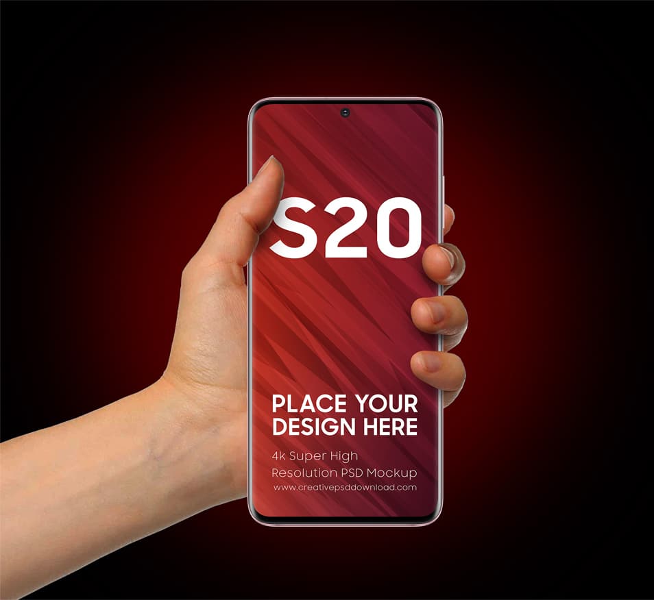 Samsung Galaxy S20 PSD Mockup