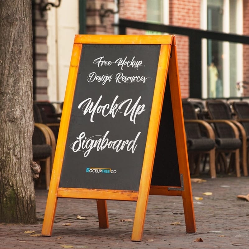 Signboard Free PSD Mockup