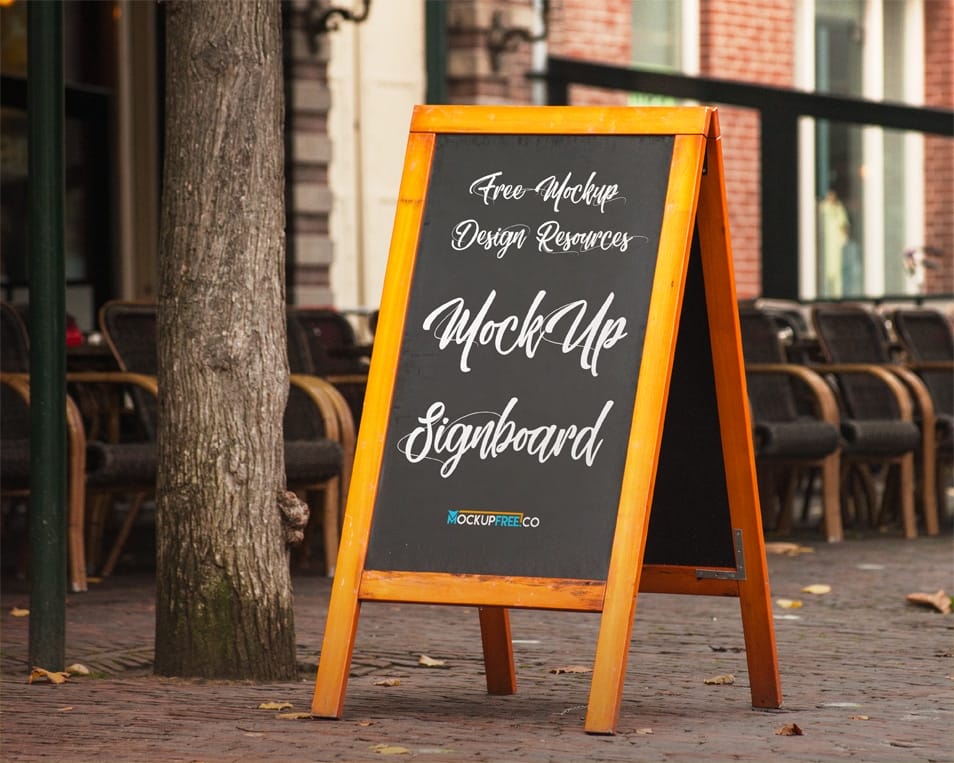 Signboard Free PSD Mockup
