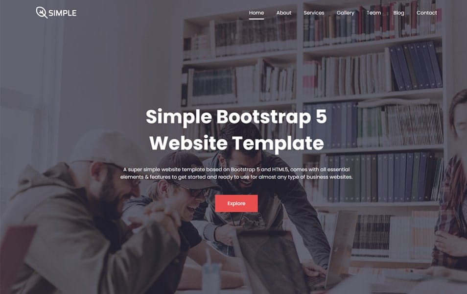 Simple Free Bootstrap 5 Website Template