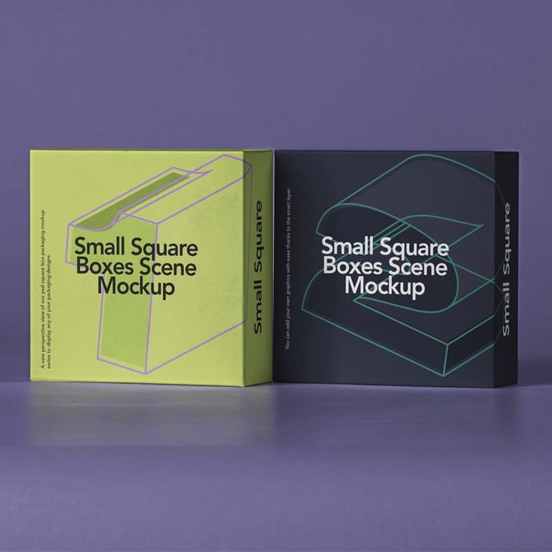 Small PSD Square Box Mockup Set » CSS Author