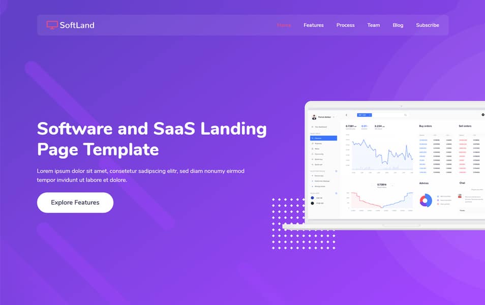SoftLand HTML Software and SaaS Landing Page Template