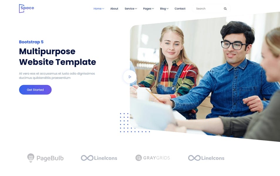 Space Free Bootstrap 5 Multipurpose Template