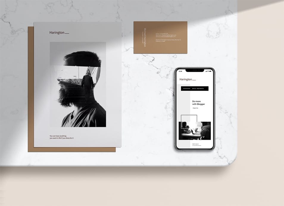 Stationery Branding PSD Mockup