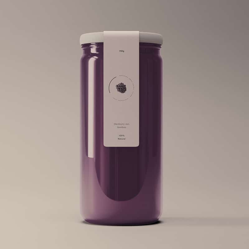 Tall Glass Jar Mockup