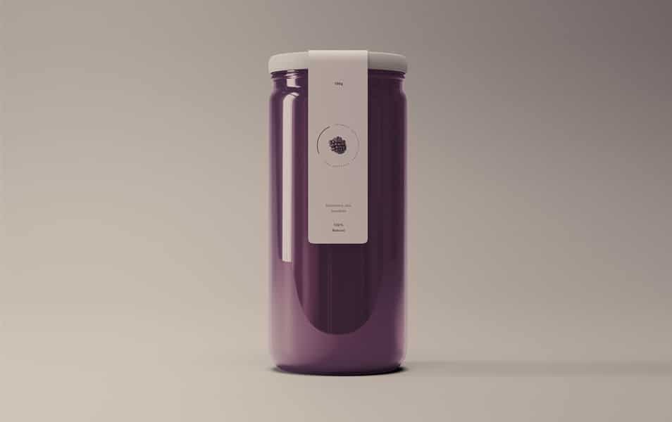 Tall Glass Jar Mockup