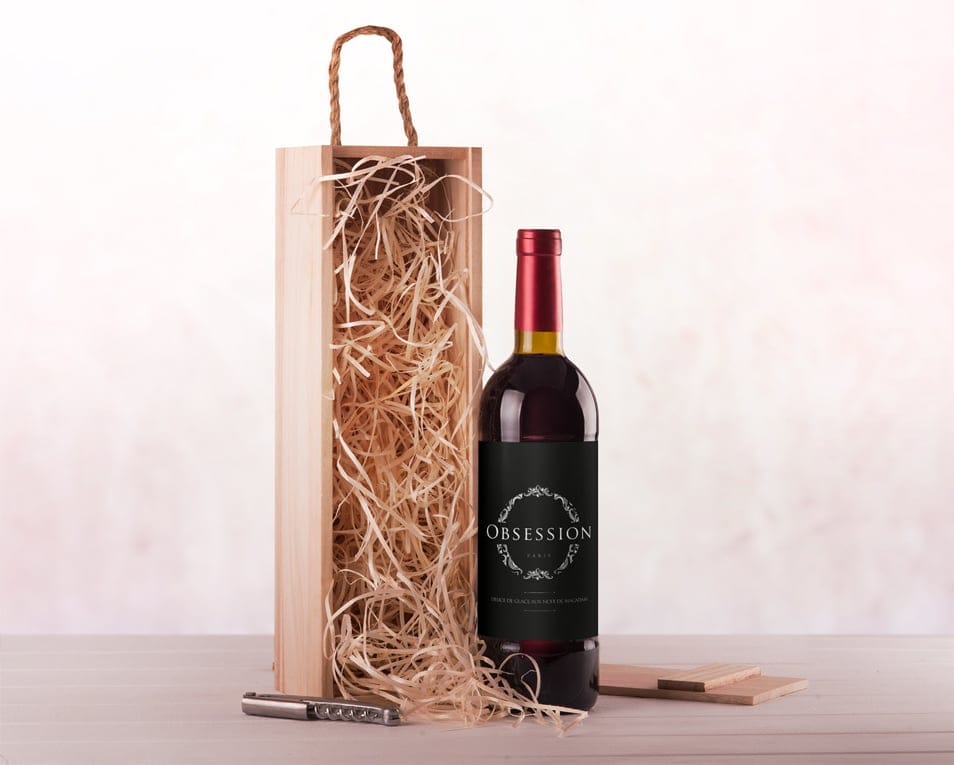 Wine Packaging Label Mockup