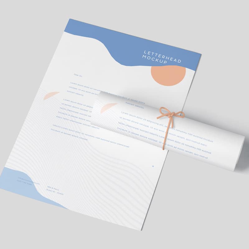 A4 Letterhead Mockup