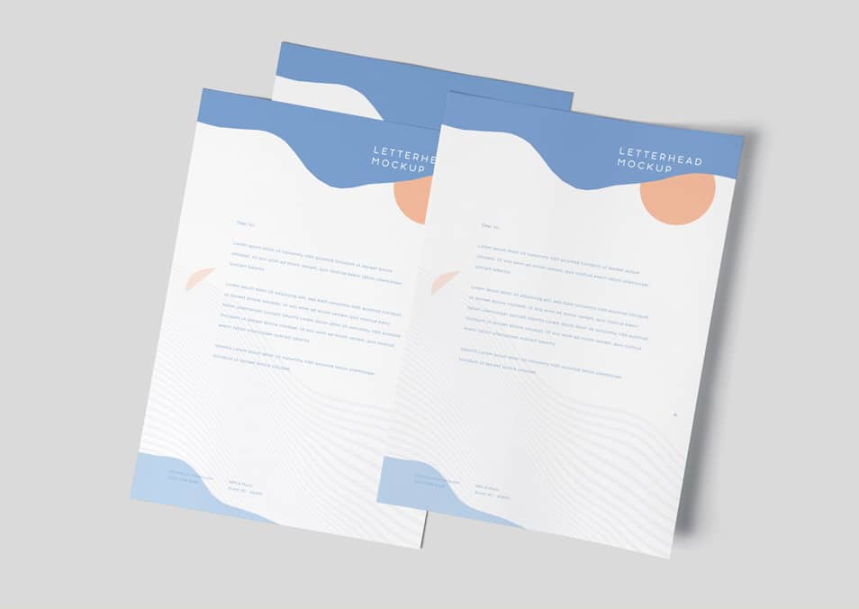 A4 Letterhead Mockup PSD
