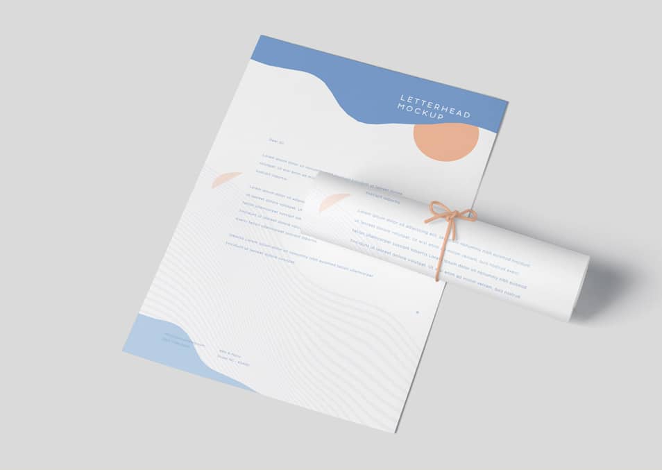A4 Letterhead Mockup