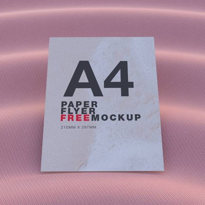 A4 Paper Flyer Free Mockup