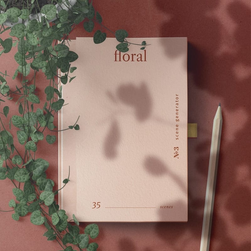 Book With Shadow Overlay Mockup Top View