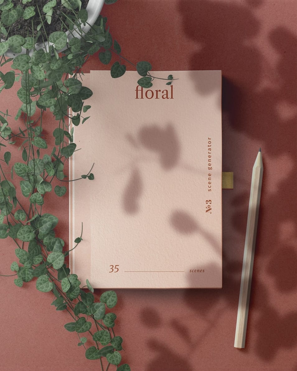 Book With Shadow Overlay Mockup Top View