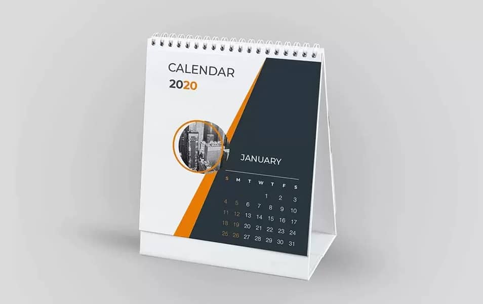 Business Desk Calendar Mockup