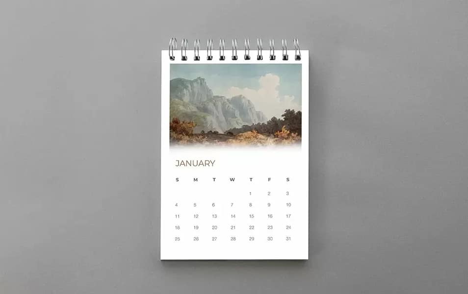 Calendar Notebook Mockup