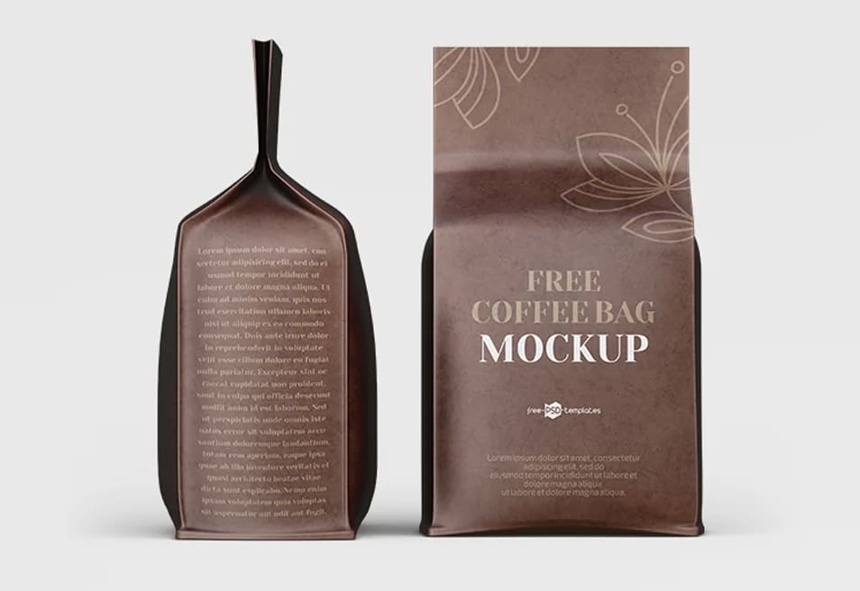 Coffee Bag Mockup in PSD