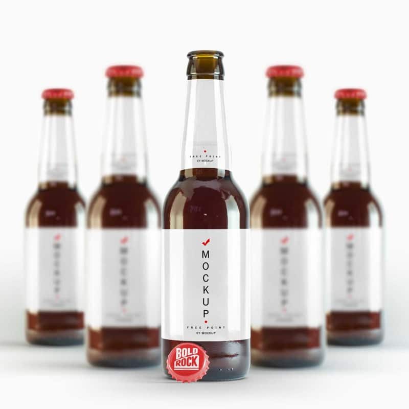 Colorful Juice Bottle Mockup