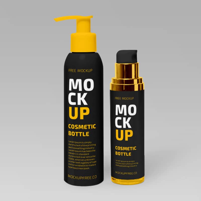 Cosmetic Bottle Free PSD Mockup