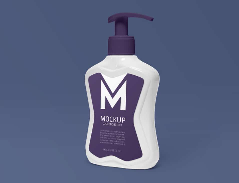 Cosmetic Bottle Free PSD Mockup