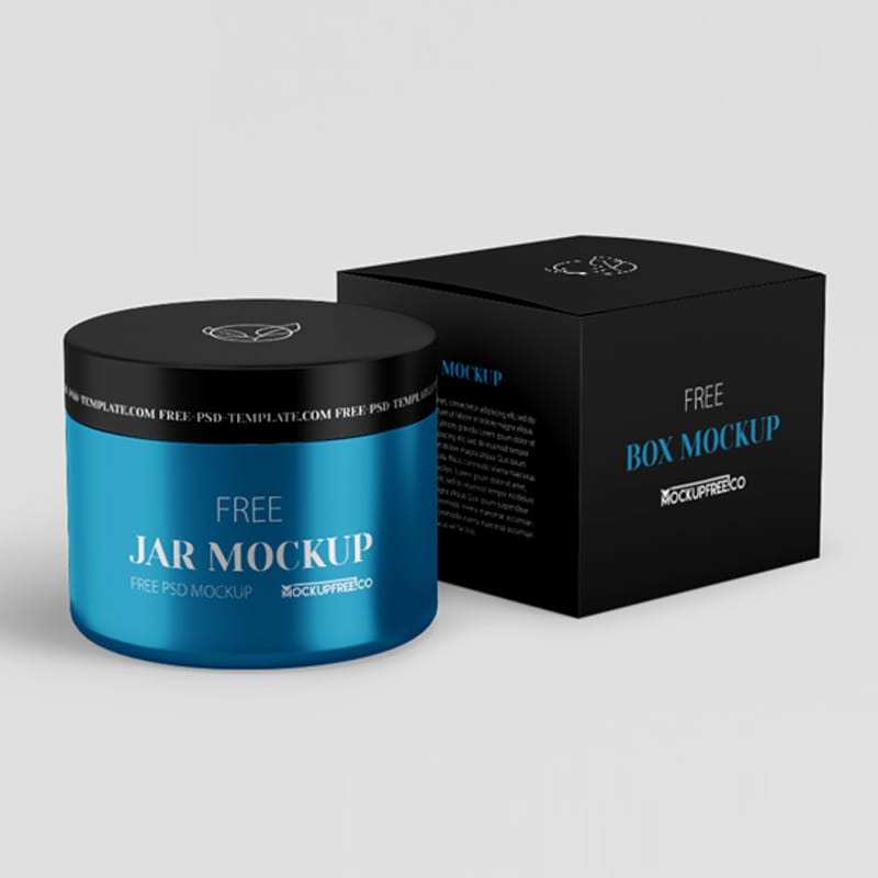Cosmetic Jar Free PSD Mockups