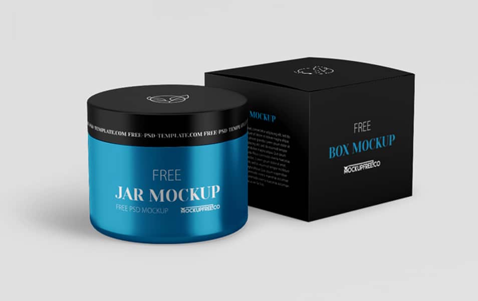 Cosmetic Jar Free PSD Mockups