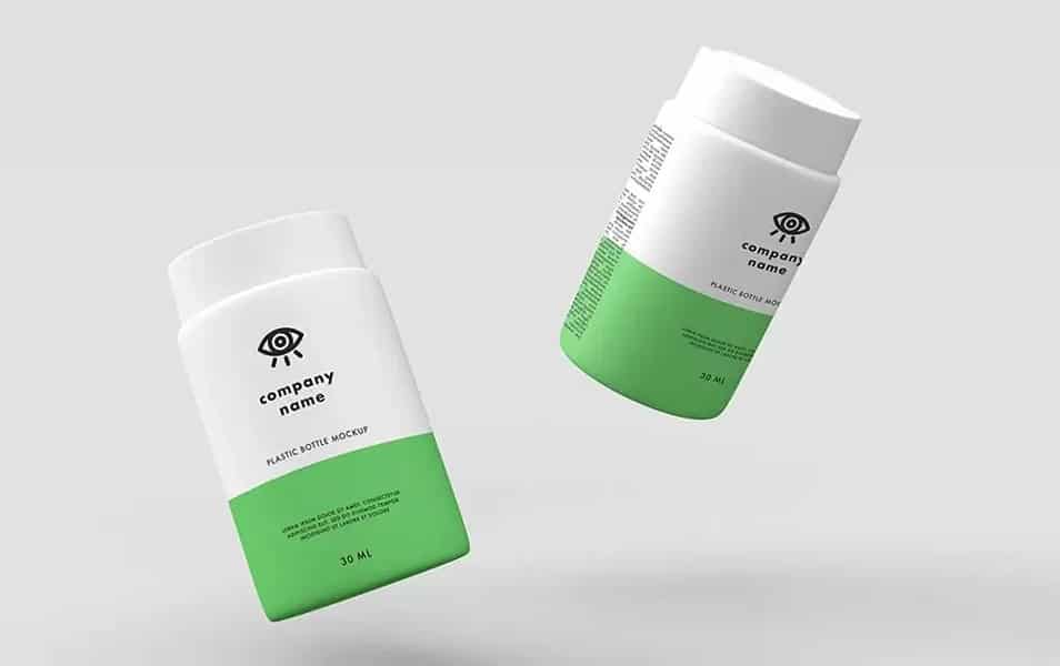 Flying Bottles Mockups