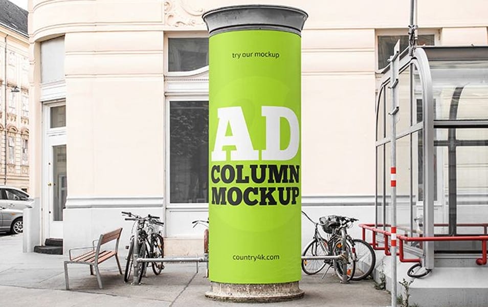 Free Advertising Column MockUp