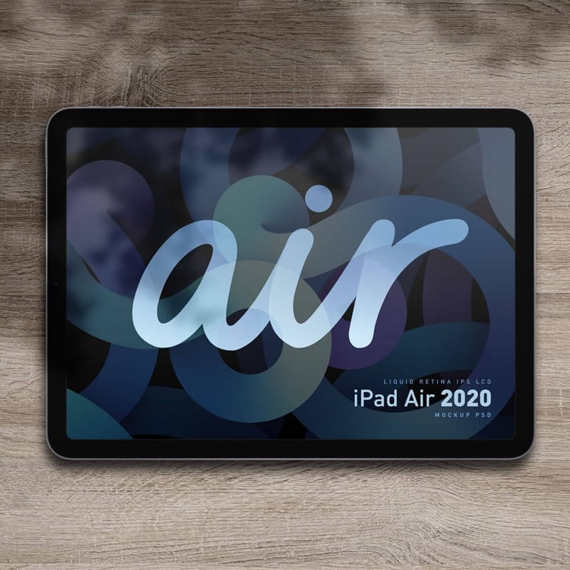 Free Apple iPad Air 2020 Mockup PSD